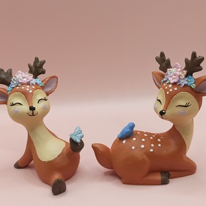 Bájos őzike kerámia figura, Otthon & Életmód, Dekoráció, Dísztárgy, Festett tárgyak, MESKA