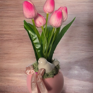 Madárkás tavaszi dísz  rózsaszín, Otthon & Lakás, Dekoráció, Asztal és polc dekoráció, Asztaldísz, , MESKA