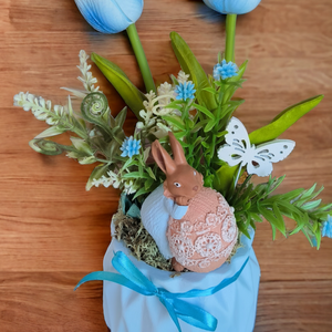 Nyuszika tojással, tavaszi dekoráció  kék, Esküvő, Dekoráció, Asztaldísz, , MESKA