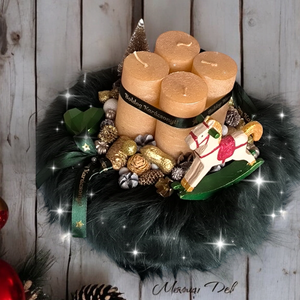 Hintaló adventi koszorú - Meska.hu
