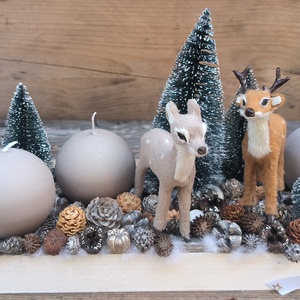 Téli erdő adventi tál, Karácsony, Adventi díszek, Adventi asztaldísz, , MESKA