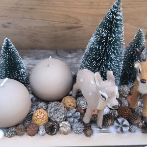 Téli erdő adventi tál - karácsony - adventi díszek - adventi asztaldísz - Meska.hu