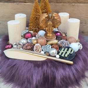 Harry Potter Adventi Koszorú 30 cm - karácsony - adventi díszek - adventi gyertyadíszek és koszorúdíszek - Meska.hu