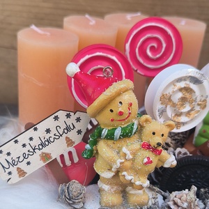 Mézeskalács falu adventi koszorú, Karácsony, Adventi díszek, Adventi gyertyadíszek és koszorúdíszek, , MESKA
