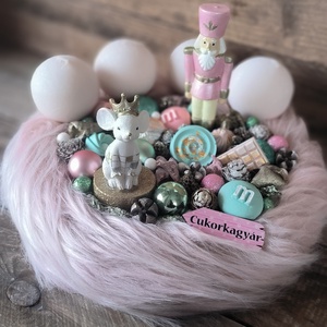 Cukorkagyár adventi koszorú - karácsony - adventi díszek - adventi gyertyadíszek és koszorúdíszek - Meska.hu