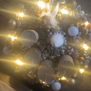 Angyalkás adventi - karácsony - adventi díszek - adventi asztaldísz - Meska.hu