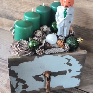 KutyaÚr adventi ládika - karácsony - adventi díszek - adventi gyertyadíszek és koszorúdíszek - Meska.hu