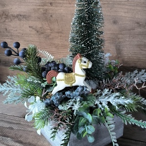 Hintaló adventi dekoráció, Karácsony, Adventi díszek, Adventi asztaldísz, , MESKA