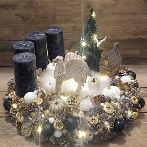 Harry Potter Adventi Koszorú  - karácsony - adventi díszek - adventi asztaldísz - Meska.hu