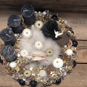 Harry Potter Adventi Koszorú  - karácsony - adventi díszek - adventi asztaldísz - Meska.hu