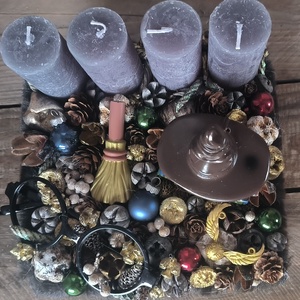 Harry Potter adventi box - karácsony - adventi díszek - adventi asztaldísz - Meska.hu