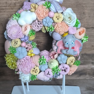 Dumbó tavaszi kopogtató - otthon & életmód - dekoráció - ajtó- és ablak dekoráció - ajtódísz & kopogtató - Meska.hu