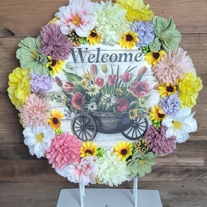 Welcome tavaszi kopogtató, Otthon & Életmód, Dekoráció, Ajtó- és ablak dekoráció, Ajtódísz & Kopogtató, Mindenmás, MESKA