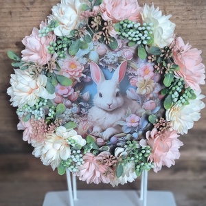 Tavaszi nyuszis kopogtató 24 cm - Meska.hu