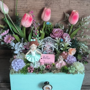 Hello Tavasz � balerinák és virágok varázsa - otthon & életmód - dekoráció - asztal és polc dekoráció - asztaldísz - Meska.hu