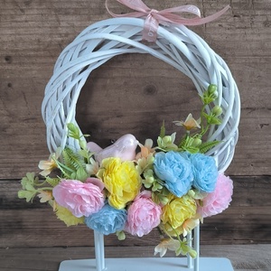 Tavasz a bejárati ajtón � kézzel készült, tavaszi kopogtató - otthon & életmód - dekoráció - ajtó- és ablak dekoráció - ajtódísz & kopogtató - Meska.hu