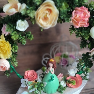 Hercegnős, karikás tavaszi dekoráció, Otthon & Életmód, Virágdekoráció, Virágdíszek, Asztali virágdísz, , MESKA