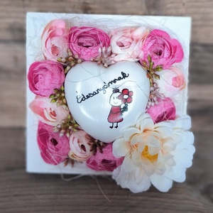 Édesanyámnak! � szív virágos keretben, Esküvő, Emlék & Ajándék, Köszönőajándék, , MESKA