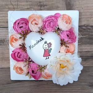 Mamának � szív virágos keretben, Esküvő, Emlék & Ajándék, Köszönőajándék, , MESKA