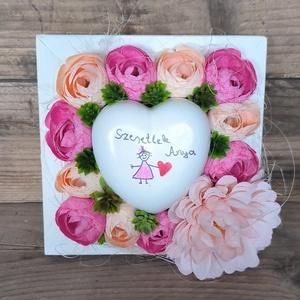 Szeretlek Anya! � szív virágos keretben - Meska.hu