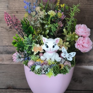 Disney Marie cica � tavaszi asztaldísz, Otthon & Életmód, Dekoráció, Asztal és polc dekoráció, Asztaldísz, , MESKA