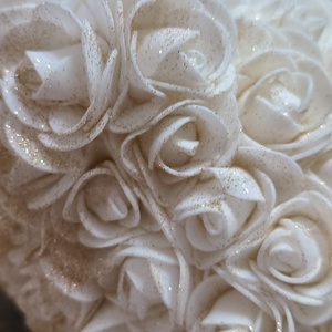 Habrózsa maci, glitteres - otthon & életmód - virágdekoráció - virágok - virágbox - Meska.hu