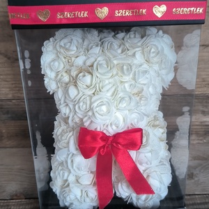 Habrózsa maci, glitteres, Otthon & Életmód, Virágdekoráció, Virágok, Virágbox, Virágkötés, MESKA