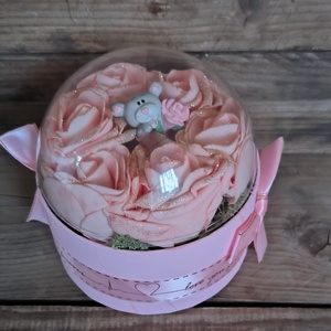Macis rózsabox, búrával, Otthon & Életmód, Virágdekoráció, Virágok, Virágbox, Virágkötés, MESKA