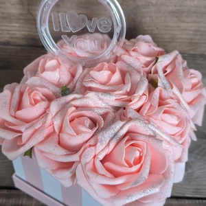 I LOVE you rózsabox � LED-es - Meska.hu