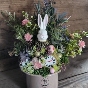 Alice tavaszi dekoráció - ünnepi díszek, dekorációk - húsvéti díszek és dekorációk - húsvéti virágos díszek - Meska.hu