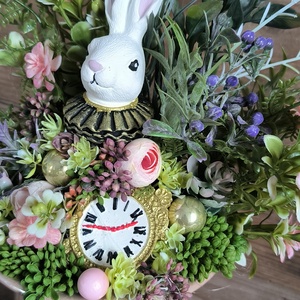 Alice tavaszi dekoráció - ünnepi díszek, dekorációk - húsvéti díszek és dekorációk - húsvéti virágos díszek - Meska.hu
