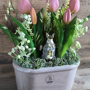 Nyúlkirályfi tavaszi/húsvéti asztaldísz - otthon & életmód - dekoráció - asztal és polc dekoráció - asztaldísz - Meska.hu