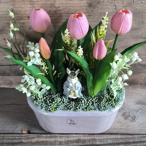 Nyúlkirályfi tavaszi/húsvéti asztaldísz - otthon & életmód - dekoráció - asztal és polc dekoráció - asztaldísz - Meska.hu