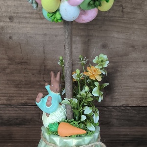  Tavaszi Tojásfa � 37 cm magas, díszdoboznyi cukiság!  - ünnepi díszek, dekorációk - húsvéti díszek és dekorációk - húsvéti asztaldíszek - Meska.hu