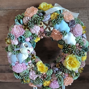 Toppancs tavaszi kopogtató - otthon & életmód - virágdekoráció - virágdíszek - dekor koszorúk, kopogtatók - Meska.hu