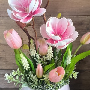 Magnólia gyöngyházfényű VZS kaspóban, Otthon & Életmód, Dekoráció, Asztal és polc dekoráció, Asztaldísz, , MESKA