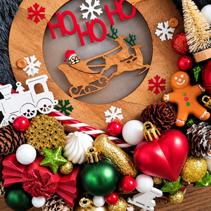 LED-es téli kopogtató - karácsony - adventi díszek - adventi ajtódísz - Meska.hu