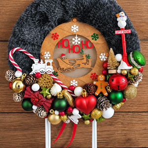 LED-es téli kopogtató - karácsony - adventi díszek - adventi ajtódísz - Meska.hu