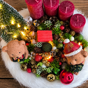 Macis adventi koszorú, világítással � 30 cm - karácsony - adventi díszek - adventi gyertyadíszek és koszorúdíszek - Meska.hu