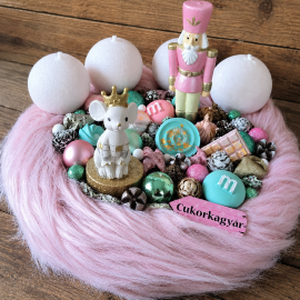 Cukorkagyár adventi koszorú � 30 cm - Meska.hu