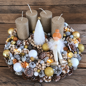 Angyalkás adventi � LED-es - Meska.hu