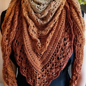 Horgolt kendő  - ruha & divat - sál, sapka, kendő - kendő - Meska.hu