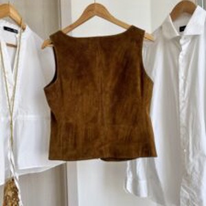 miu miu Vintage Bőrmellény - ruha & divat - női ruha - mellény - Meska.hu