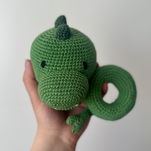 Horgolt Montessori dínó toronyépítő, rakosgató - Meska.hu