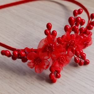 Piros hajpánt.  - Meska.hu