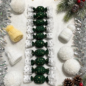 Örök Textil Szaloncukor MIX � Piros és Zöld csillagos + ajándék sapka és pom-pom - Meska.hu