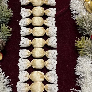 Karácsonyi textil szaloncukor - 10 db-os kézműves dekor / karácsonyfadísz - választható színekben - karácsony - karácsonyi lakásdekoráció - karácsonyi lakásdíszek - Meska.hu
