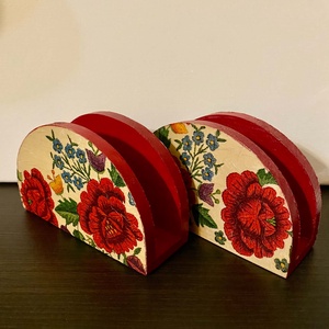 Decoupage technikáva készült szalvétatartó, Otthon & Életmód, Konyhafelszerelés, tálalás, Tálalás, Szalvétatartó, szalvétagyűrű, Decoupage, transzfer és szalvétatechnika, Festett tárgyak, MESKA