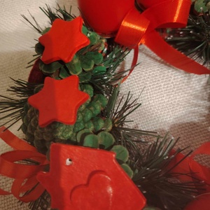 Karácsonyi ajtódísz és adventi koszorú  - karácsony - adventi díszek - adventi koszorú - Meska.hu