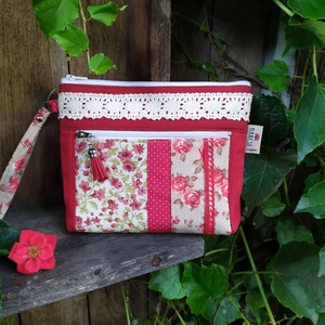 Neszeszer, pénztárca, mobiltartó, zsepitartó patchwork mintával - táska & tok - kézitáska & válltáska - Meska.hu